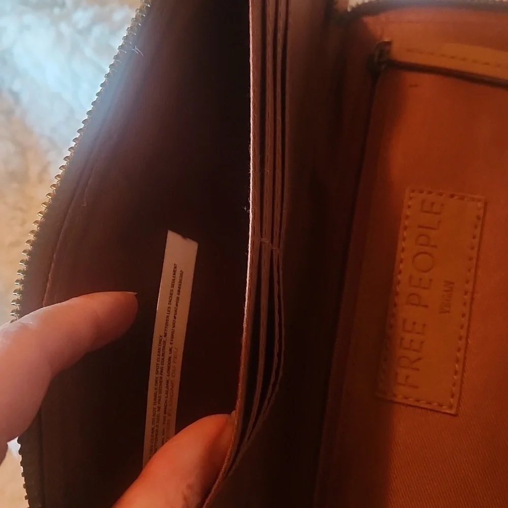 Free People Distressed Vegan Wallet Boho Preloved EUC